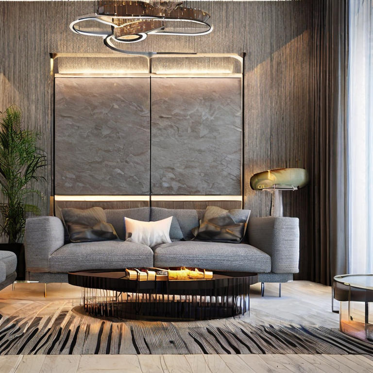 Contemporary living space showcasing multiple design variations and options